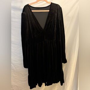 Halara velvet long sleeve dress